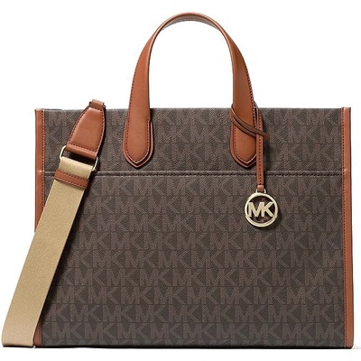 Michael Kors Gigi large kabelka logo hnědá