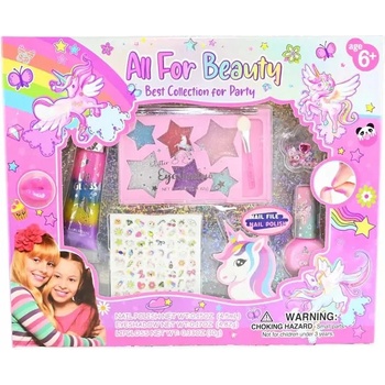 Robetoy Детски Комплект Розов еднорог с аксесоари за лесно и забавно парти гримиране