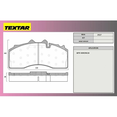 dosky brzdové BPW-ECO-PLUS-TEXTAR
