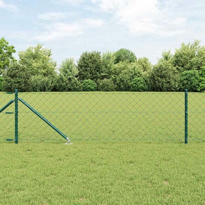 vidaXL Řetězová plotová konstrukce s hroty 10 x 0,8 m Zelená Síťovina