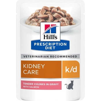 Hill's Prescription Diet k d Kidney Care pro kočky losos v hliníkovej 12 x 85 g