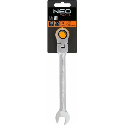 Neo Tools Klíč plochý očkový s kloubem a ráčnou 32 mm 09-060