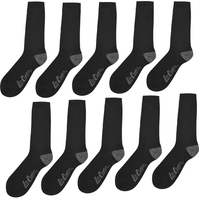 Lee Cooper Мъжки чорапи Lee Cooper 10 Pack Socks Mens - Black