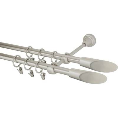 HEBR Garnýž Piza double chrom mat dvojitá 150 cm