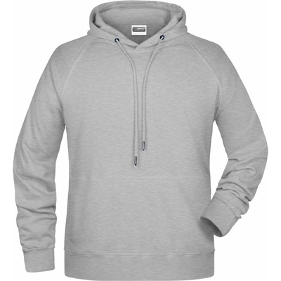 James & Nicholson mikina s kapucí JN8024 grey Heather