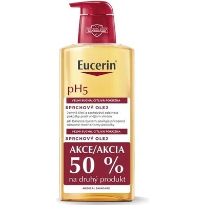 Eucerin pH5 sprchový olej citlivá veľmi suchá pokožka 2x400 ml