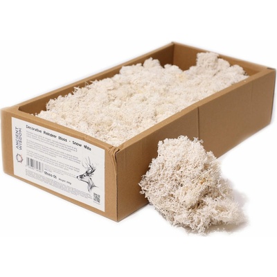 Dekoračný Islandský Mach - Snehovo Biely - 635g