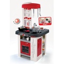 Smoby 311003 elektronicka kuchynka TEFAL STUDIO červeno-biela so sódovkou a opečenými potravinami zvuková + 27 doplnkov