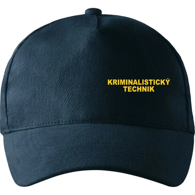 Kriminalistický technik so zahnutým šiltom a mosaznou sponou Tmavomodrá takmer čierna