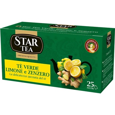 Star Tea čaj zelený s citronem a zázvorem Tea Verde Limone e Zenzero 25 sáčků 40 g