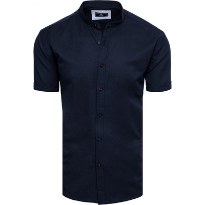 Dstreet pánská košile s krátkým rukávem tmavě modrá KX0996 modrá