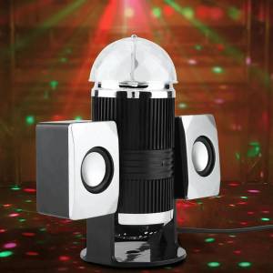  Rgb led Музикален проектор въртящ се на 360° с колонки, флашка и дистанционно