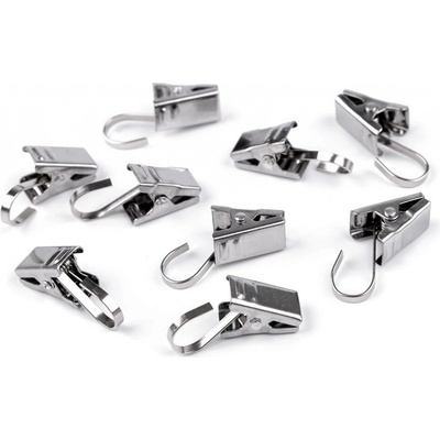 Žabky na záclony z nerezové oceli - nikl (20 ks) – Zboží Mobilmania