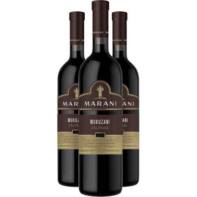 Marani Mukuzani červené suché víno 13% 3 x 750 ml (holá lahev)