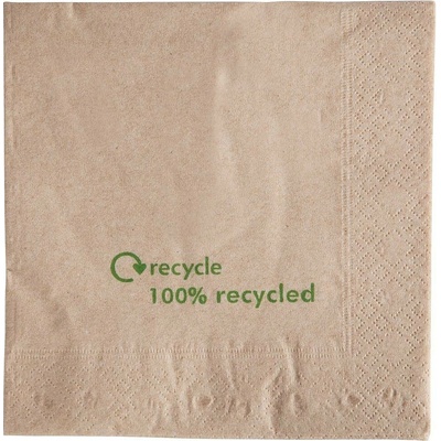 No Brand Obědové ubrousky z kraftového papíru recyklované 330 × 330mm 2000ks
