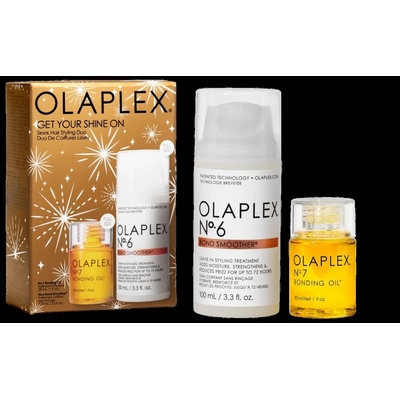Olaplex Get Your Shine On Set - Olej pro lesk vlasů 30 ml + regenerační krém 100 ml Dárková sada