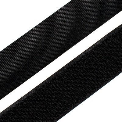 Takoy Nízkoprofilový suchý zips háčik + plyš čierny 38mm