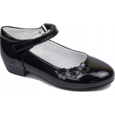 Wojtyłko elegantní společenské polobotky lakované kožená stélka zapínání na suchý zip