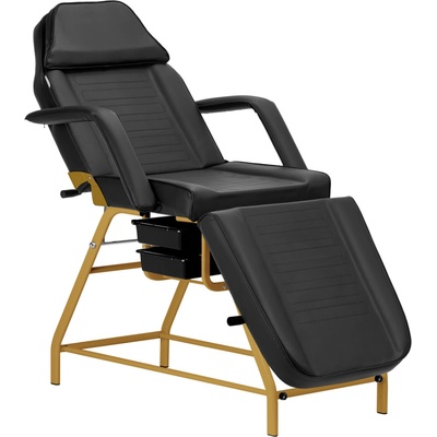 Activeshop kosmetické lehátko 557G se zlato-černými zásuvkami