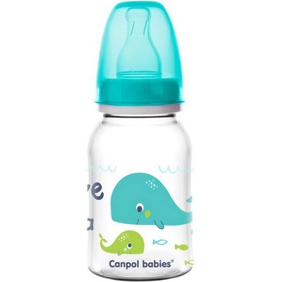 Canpol babies Бебешко шише Canpol - Love & Sea, 0 м+, 120 ml, тюркоаз (59/300_tur)