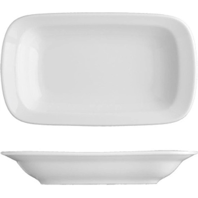 G. Benedikt Praha Mísa přílohová bílý porcelán 22 x 13 cm