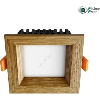 Image 1 of APLED - LED Лампа SQUARE WOODLINE LED/3W/230V 4000K 9x9 см дъб масивнo дървo (AP0195)