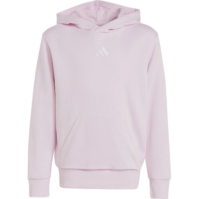 Adidas Детски суичър adidas Kid's Small Logo Fleece Hoodie 225 Hoodie - Clear Pink / White - размер 152 (EU) (704-4540-0213)