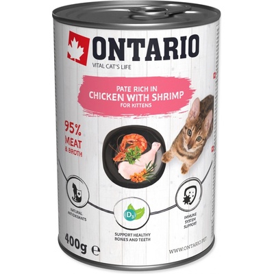 Ontario pre mačiatka Kura a krevety s rakytníkom 400 g