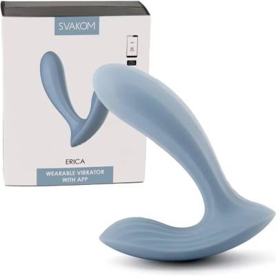 Носещ се вибратор, смартфон контрол, 10, 4см. - Erica Wearable Blue (SVAKOM0208)