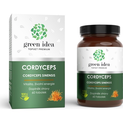 Green idea Cordyceps bylinný extrakt 60 kapsúl
