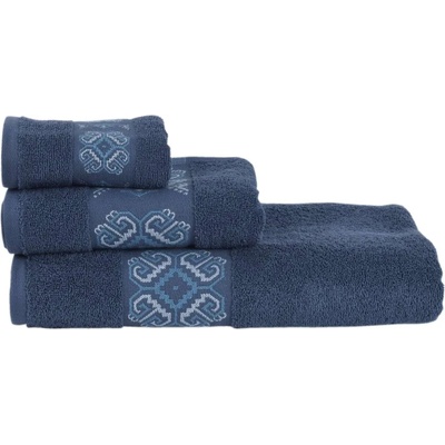 Png Панагюрище Хавлиена кърпа Шевица 30/50 см тъмносиньо