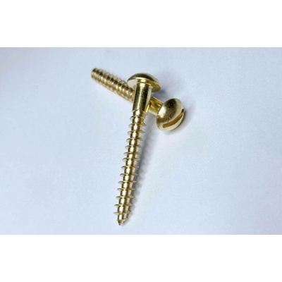 Mosazný vrut do dřeva, s půlkulatou hlavou, 1,6 x 8 mm, DIN 96