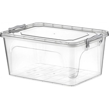 HOBBYLIFE Box s víkem Multi nízký 25 l, transparentní