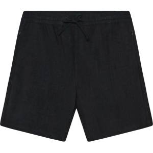 KnowledgeCotton Apparel Мъжки къси панталони Knowledgecotton apparel Fig Linen-Mix Shorts - Black Jet (012-4427-0111)