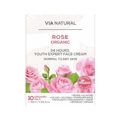 VIA NATURAL Pleťový krém s BIO Ružou 50 ml