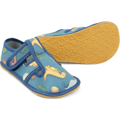 Detské Barefoot papuče Crave Dino Blue