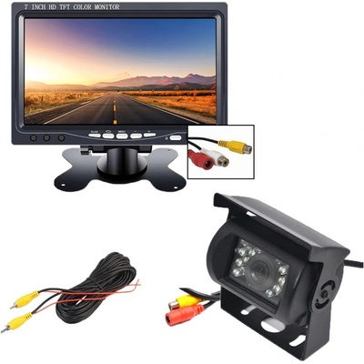PODOFO Parkovací systém TRUCK, R0030P 18IR LED AV CINCH kamera s 7" LCD displejem na palubku – Zboží Mobilmania