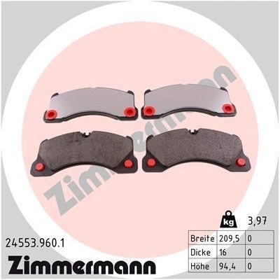 Sada brzdových platničiek kotúčovej brzdy ZIMMERMANN 24553.960.1