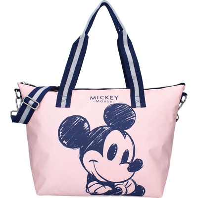 Disney Mickey Mouse shopper stylová taška v růžové barvě s velkým motivem