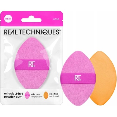 Real Techniques Miracle Side One hubka na púder + Side Two hubka na tekutý make-up