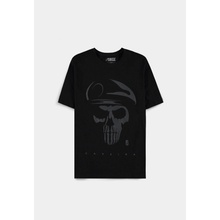 6-Siege Men's Raised Print Short Sleeved T-Shirt black