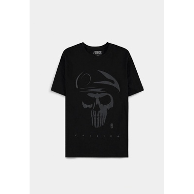 6-Siege Men's Raised Print Short Sleeved T-Shirt black