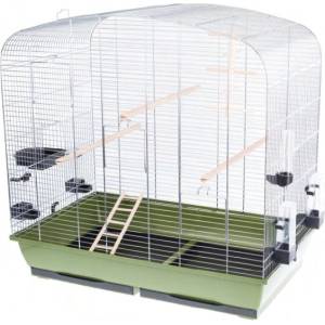 INTER-ZOO Pet Products Клетка за птици САРА хром - 78 x 48 x 78 см ЗЕЛЕНА