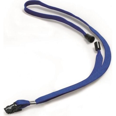 Snúrka na krk DURABLE Závesný remienok 10 mm modrý 10 ks