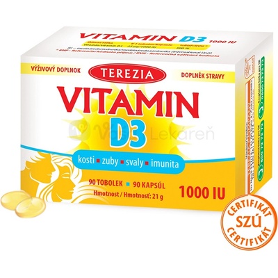 Terezia Vitamín D3 1000 IU 30 kapsúl