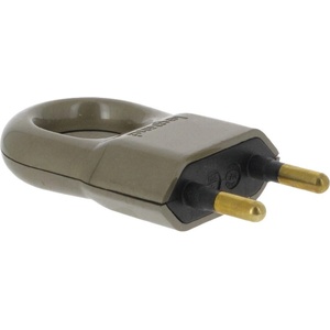 Legrand Щепсел Legrand - 2Р 6А, 250V, 2 х 0.75mm2 с дръжка, цвят бронз (50164)