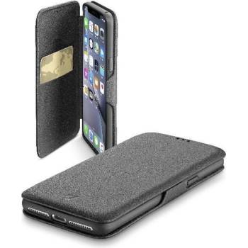 Cellularline Калъф за iPhone Xs Max, синтетична кожа, Cellularline Book Clutch, черен (BOOKCLUTCHIPHX65K)