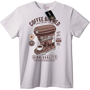 NOONEBRAND Тениска Обичам кафето - 2XL, White