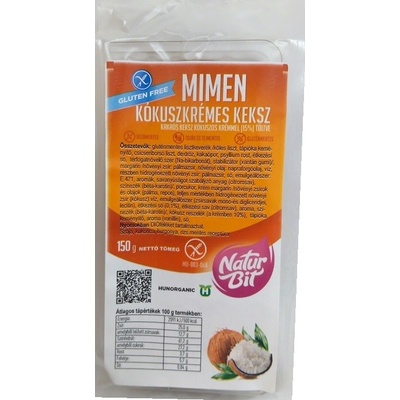 Naturbit Mimen Bezlepkové sušienky plnené kokosovým krémom 150 g