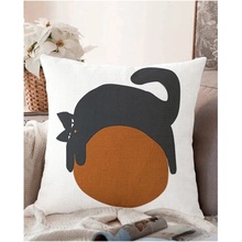 Minimalist Cushion Covers oranžová/černá 55 x 55 cm